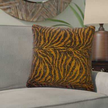 Tiger print throw clearance pillows